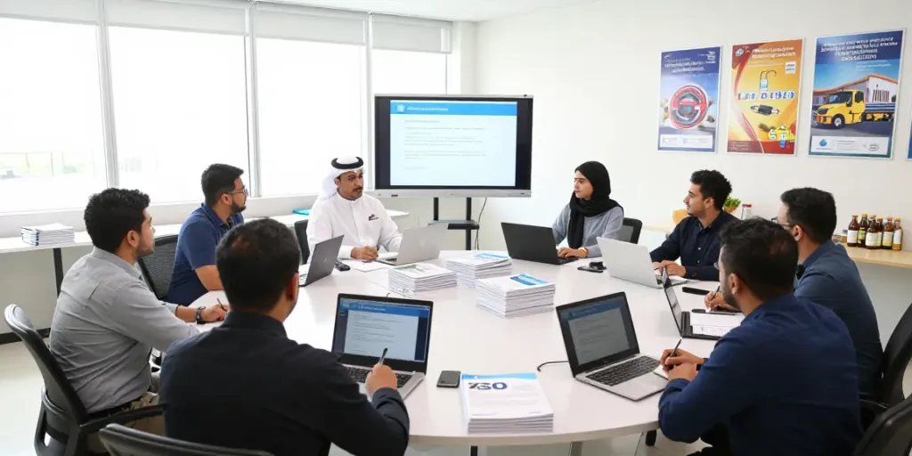 Engaging training session at a leading Training Institute Saudi Arabia, focusing on occupational safety management.