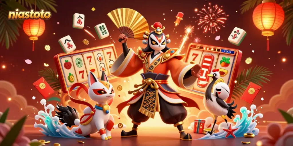 Engage with niastoto's vibrant 3D slots experience featuring unique game elements and characters.