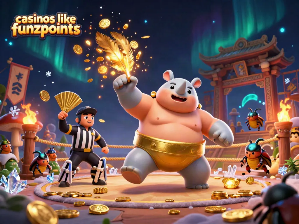 Experience the thrill of casinos like funzpoints with this vibrant 3D beetle battle scene showcasing fun gameplay.