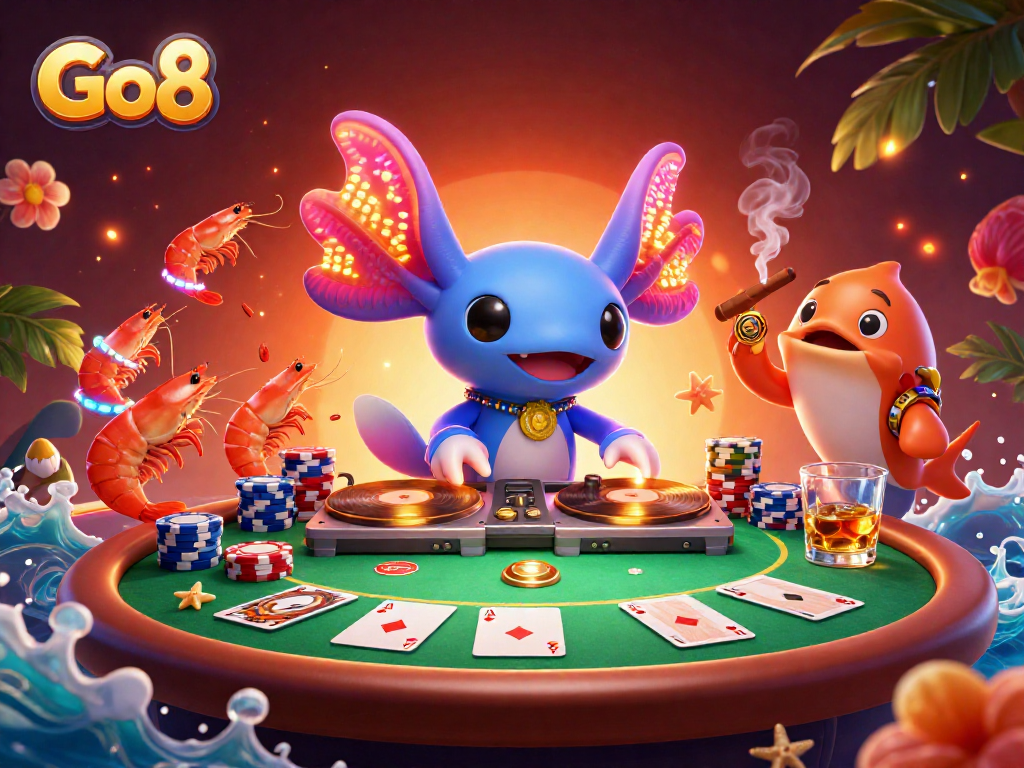 Experience thrilling gaming adventures at Go8 with an exciting underwater party scene.