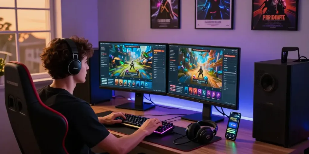 Pengalaman bermain di vegas168 dengan antarmuka permainan dinamis dan aksesori gaming modern.
