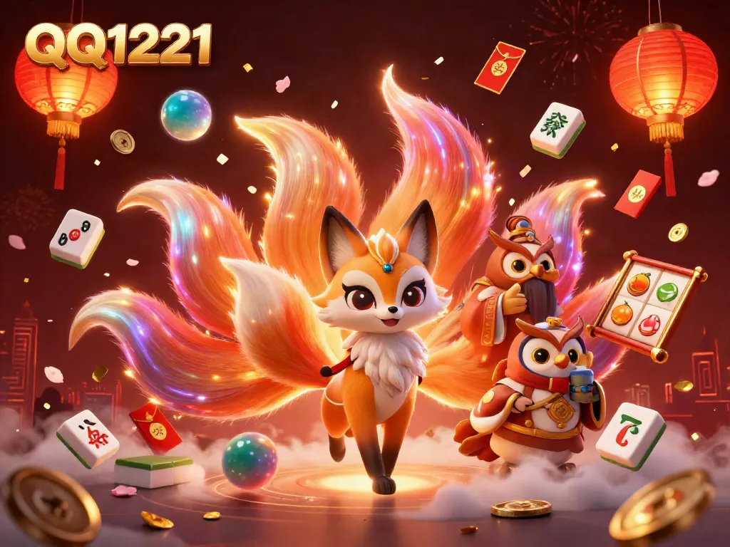 Convert your luck into wins with QQ1221's vibrant slot adventure illustration.