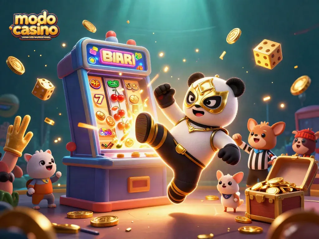 Engage with fun at Modo Casino promo code no deposit bonus, featuring vibrant games and lively cartoon characters.