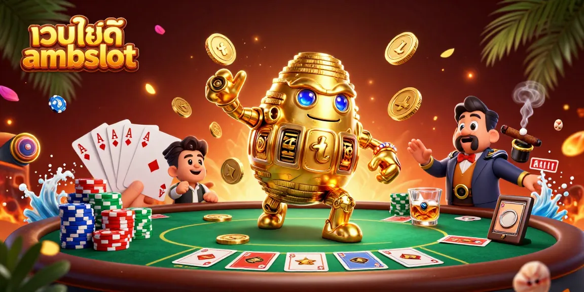 ร่วมสนุกไปกับเกมสล็อต เว็บไซต์ ambslot ด้วยกองเหรียญทองและไพ่โป๊กเกอร์