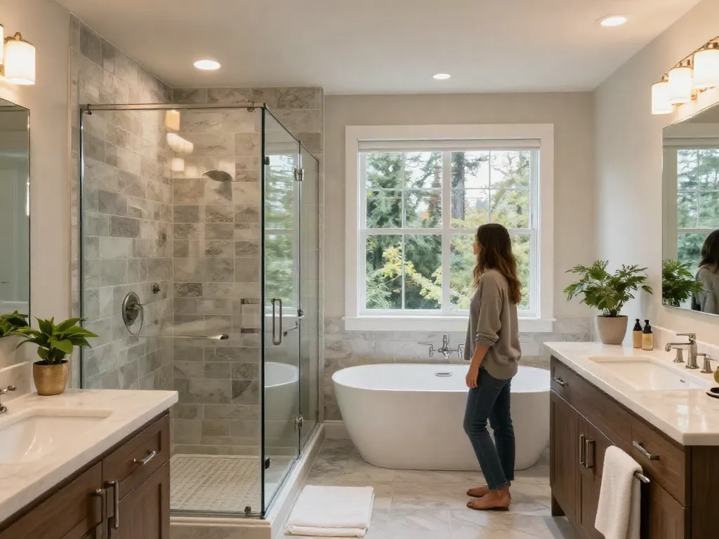 Beautifully remodeled bathroom in Seattle with modern fixtures, showcasing quality bathroom remodeling seattle wa.