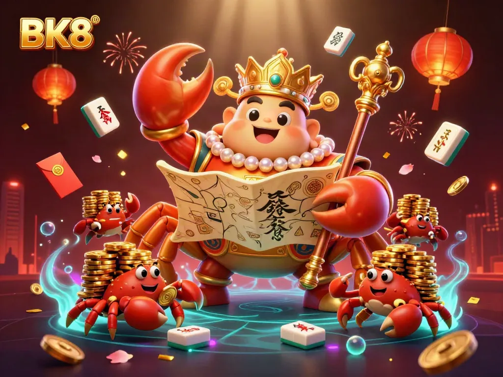 Engage with BK8's thrilling gaming world through vibrant characters and festivity elements.
