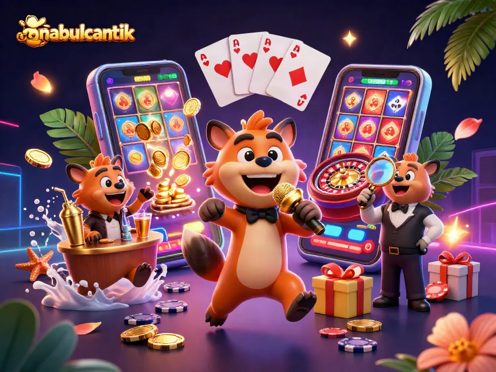 Anabulcantik menghadirkan permainan slot seru dengan karakter lucu di klub kasino komedi.