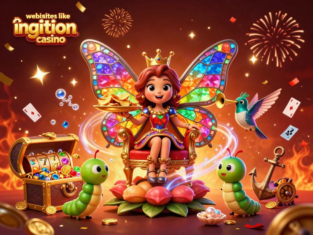 Experience thrilling games like websites like ignition casino in this magical casino illustration!
