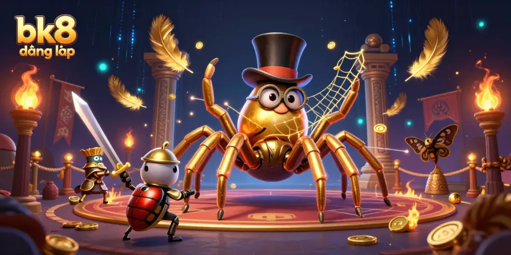 Experience exciting games at bk8 đăng nhập, featuring a vibrant casino scene with engaging characters.