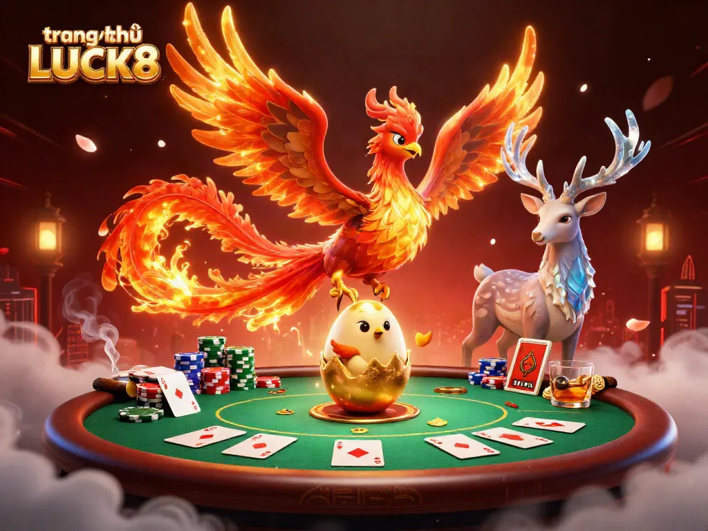 Experience the thrill of trang chủ LUCK8 with dazzling characters and vibrant casino elements.